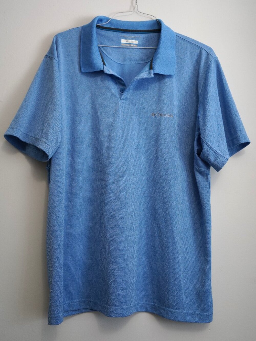Columbia Omni-Shade Blue Fishing Short Sleeve Shirt-XXL-Sun Protection